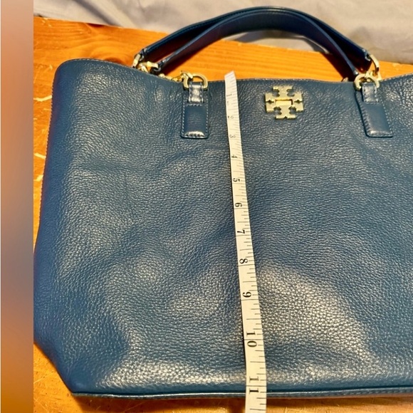 SOLD!!Super soft & beautiful Tory Burch Blue Tote with Chain Handles - Picture 3 of 10